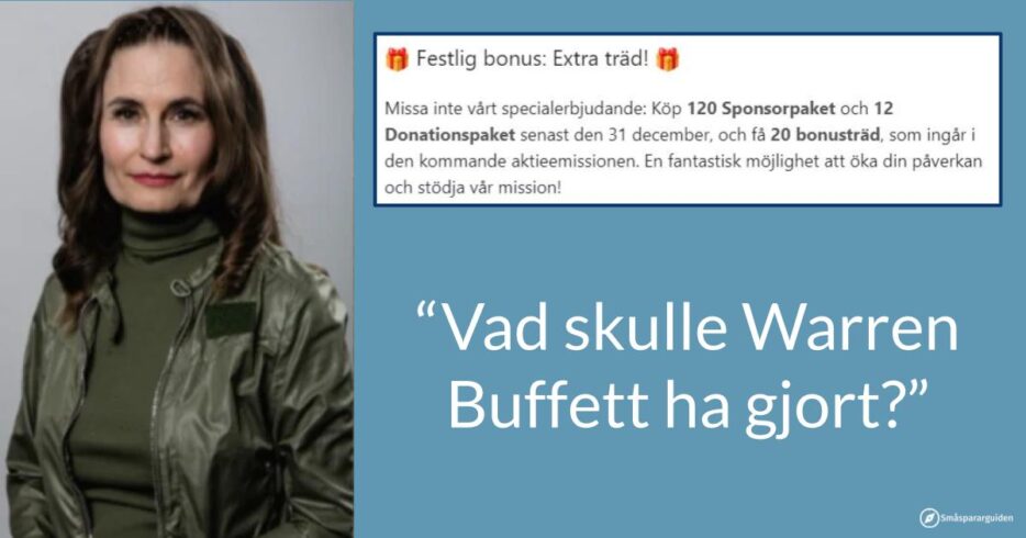 Annelie Östlund: "Vad skulle Warren Buffett ha gjort?"